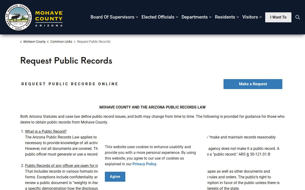 Bullhead City residents directory county public records request route