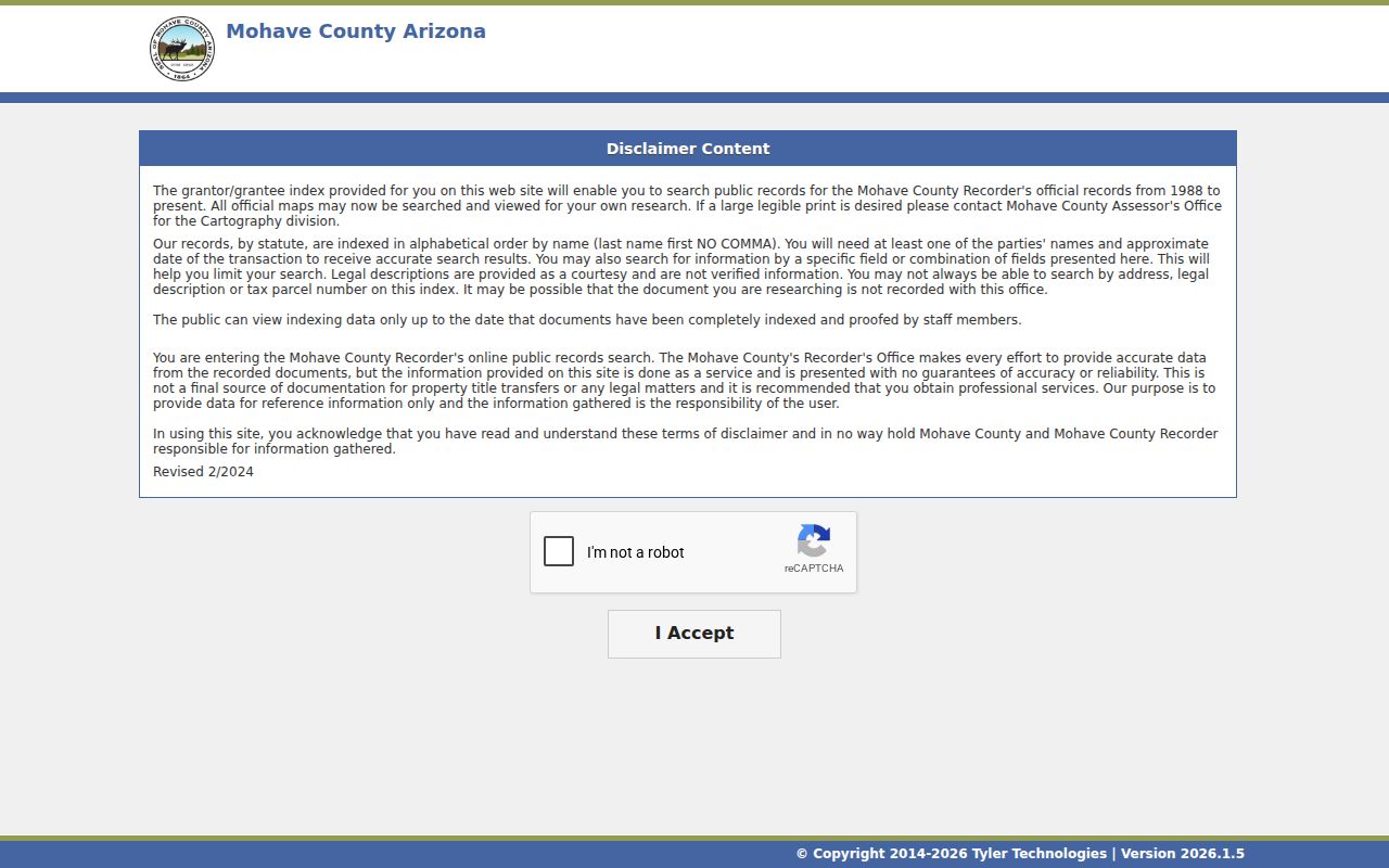 Bullhead City previous residents Mohave Recorder index coverage